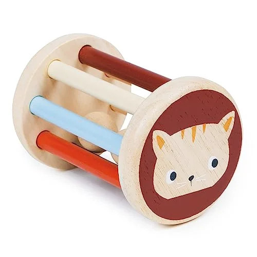 Mentari Rolling Kitten and Balls Wooden Rattle, 3.54-inch MT7111 | Walmart (US)