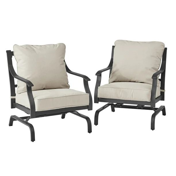 Newport Deep Seating Outdoor Stationary Rocking Chairs, Set of 2 | Walmart (US)