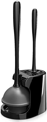 MR.SIGA Toilet Plunger and Bowl Brush Combo for Bathroom Cleaning, Black, 1 Set | Amazon (US)