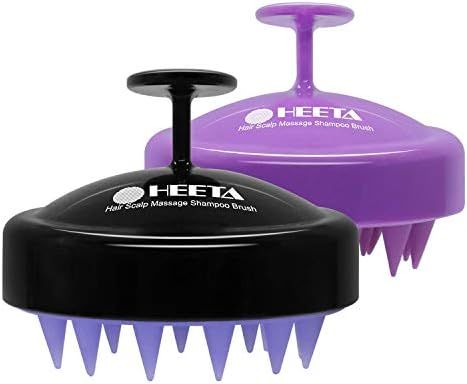 Heeta Hair Scalp Massager Shampoo Brush, with Soft Silicone, Wet and Dry Hair Detangler (2 Pack, ... | Amazon (US)