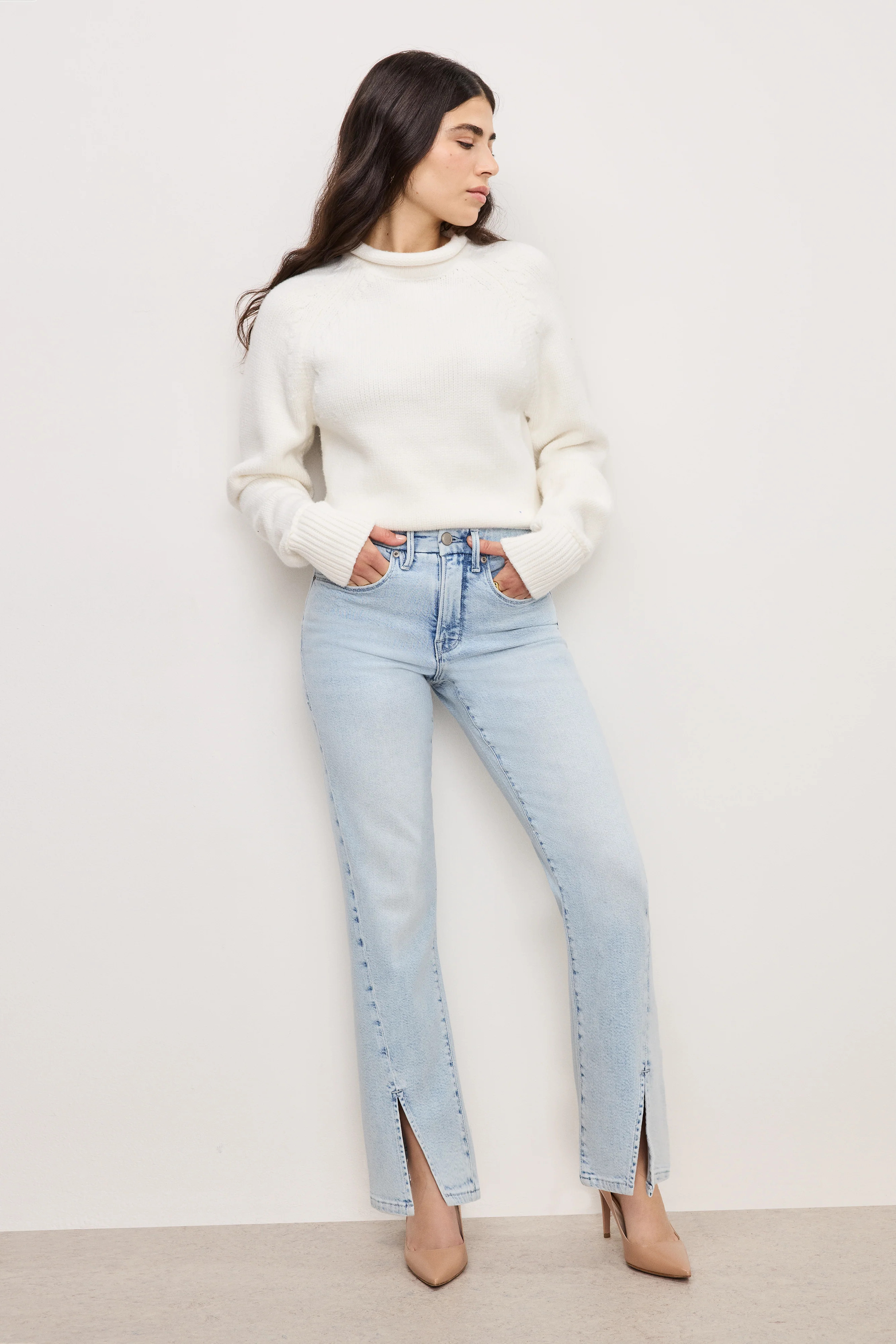 GOOD BOY STRAIGHT PETITE JEANS | INDIGO753 - GOOD AMERICAN | Good American