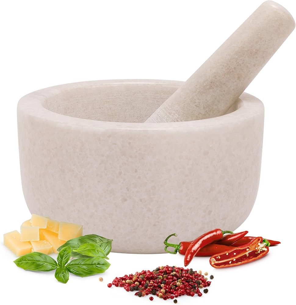 H&S Alliance Mortar and Pestle Set - Premium Stone Pestle and Mortar Bowl & Grinder - Spice Herb ... | Amazon (US)