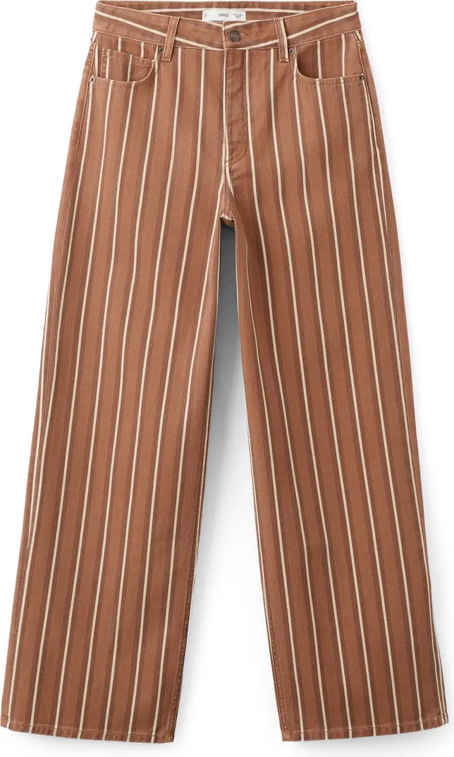 MANGO Stripe Straight Leg Jeans | Nordstrom | Nordstrom