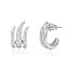 14K Gold Plated Illusion Stud Earrings for Women | Triple Huggie Hoop Earrings for One Hole| Tren... | Amazon (US)