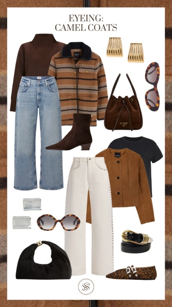 Camel outerwear 
Neutral layers 