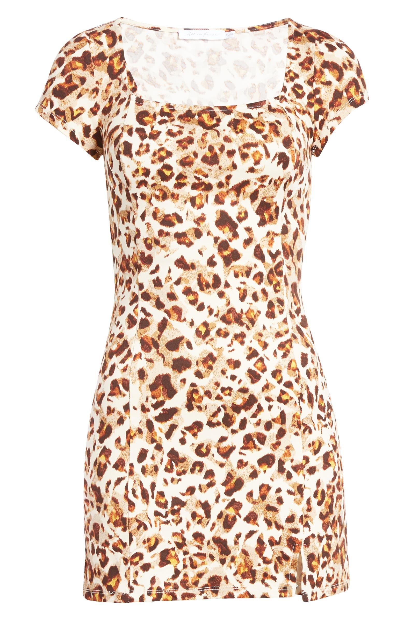 Print Square Neck Minidress | Nordstrom