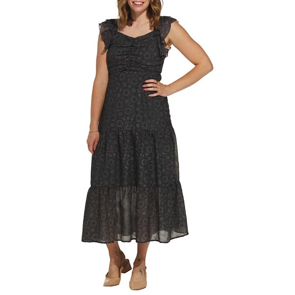 Women's Mikarose Carrie Midi Dress Large Black | Scheels