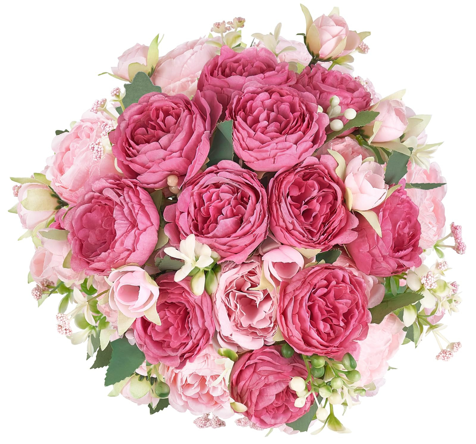 Mkono Peonies Artificial Flowers, Small Silk Flowers for Home Decor Indoor 4 Bundles Fake Bouquet... | Amazon (US)