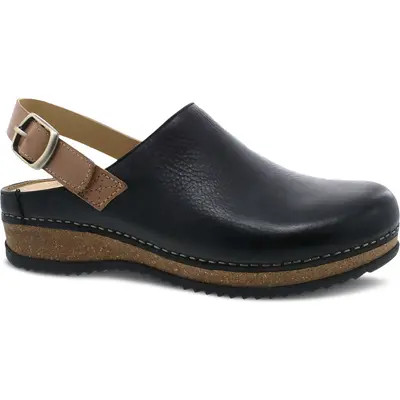 Dansko Merrin Slingback Clog in Black Waxy Milled at Nordstrom, Size 8.5-9Us | Nordstrom