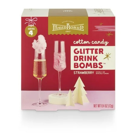 Maud Borup Deluxe Cotton Candy Glitter Drink Bombs, 4 count | Walmart (US)