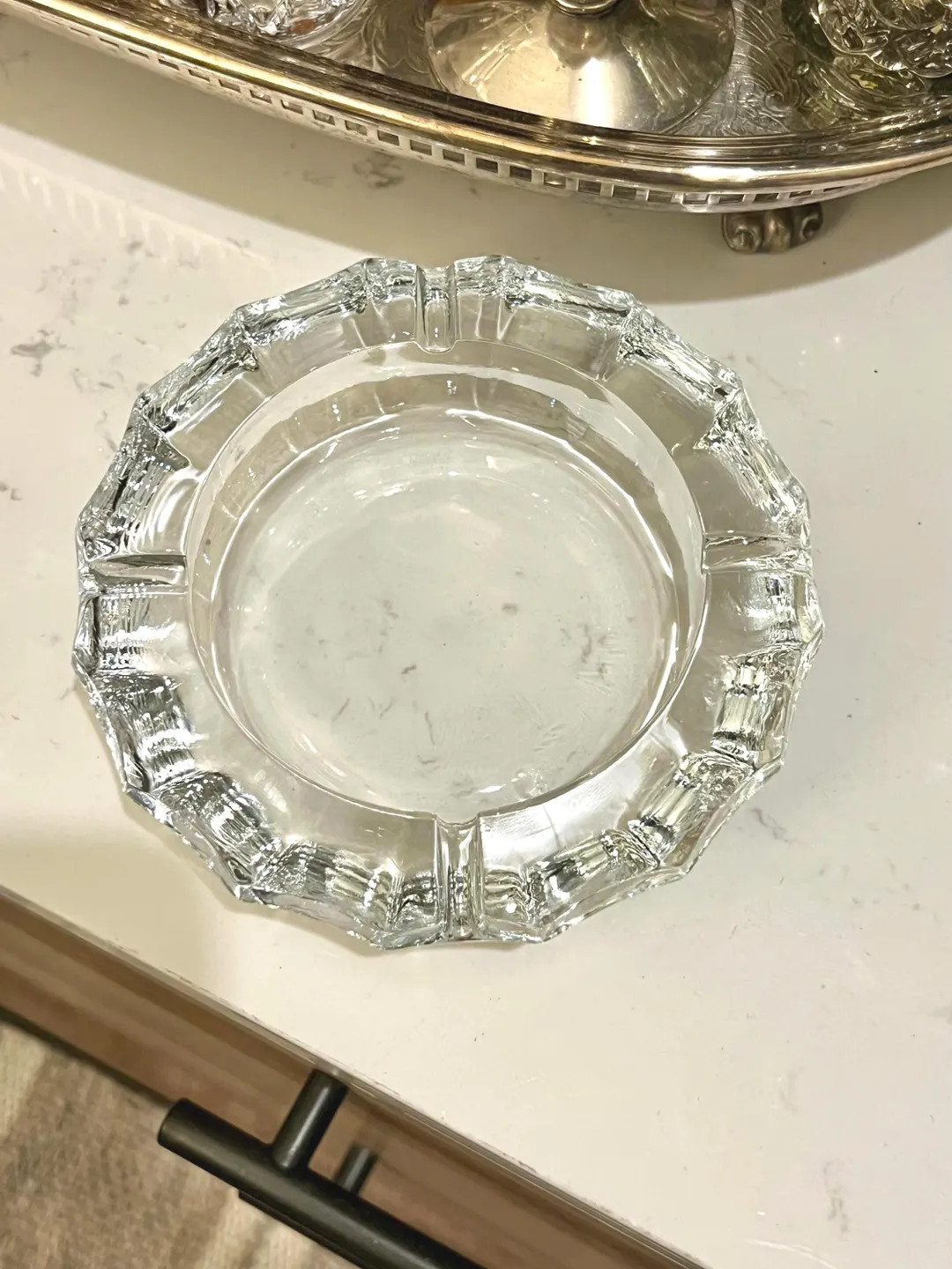 Vintage Heavy Crystal Glass Ashtray/Bowl | Etsy (US)
