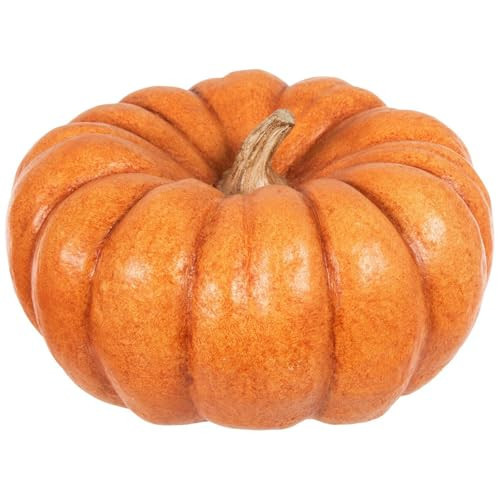 Hobby Lobby Orange Short Resin Pumpkin, 5.75" x 5.25" | Amazon (US)