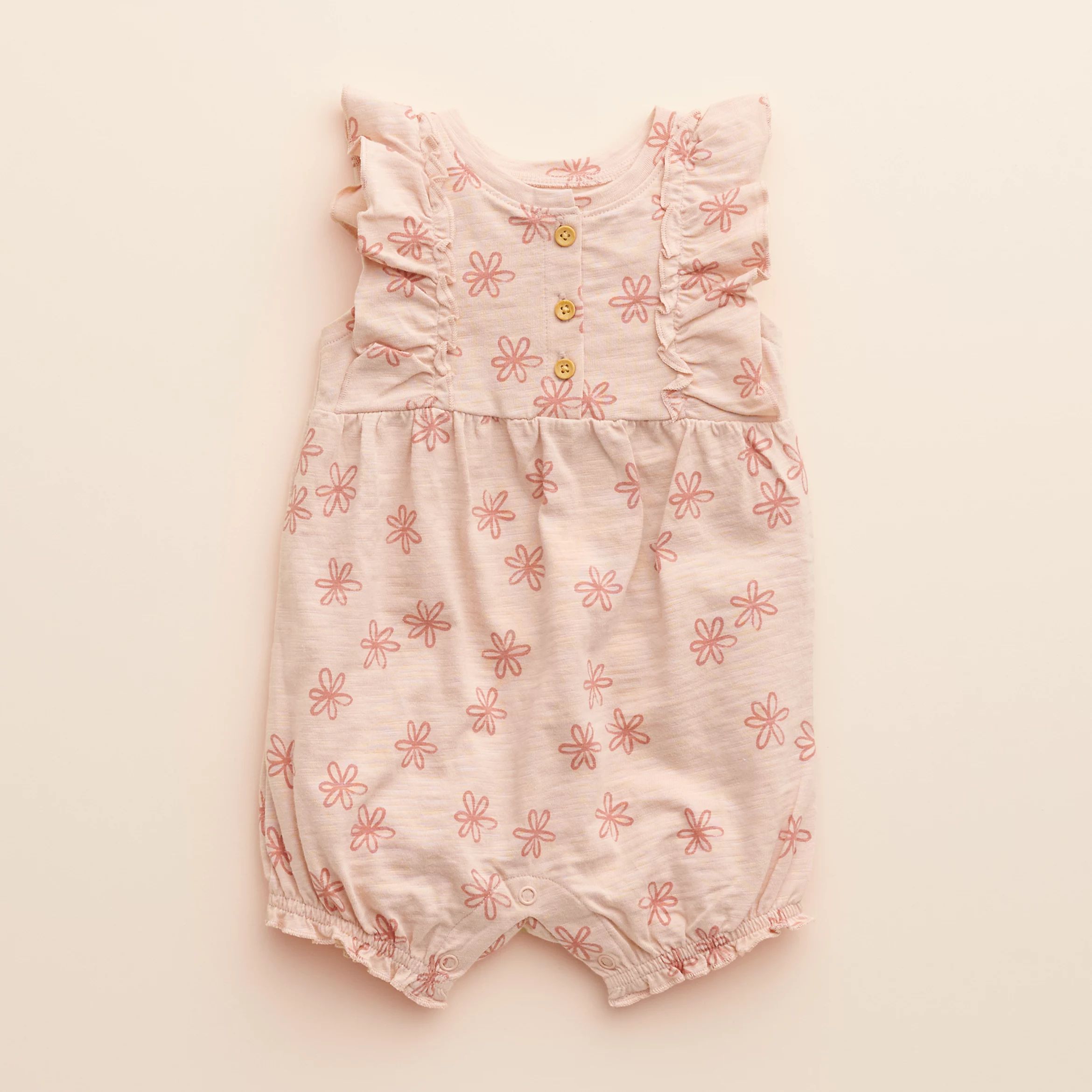 Baby Girl Little Co. by Lauren Conrad Organic Ruffled Romper | Kohl's
