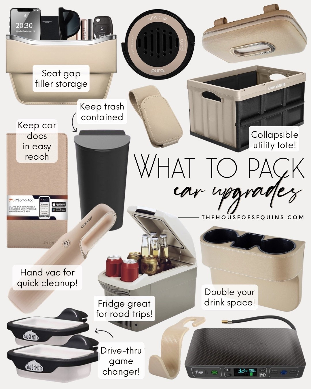 Shop car upgrades and Amazon car organization! Car essentials, hand vacuum, car diffuser, utility crate, trunk organizer, car accessories 