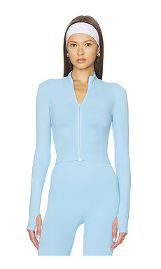 WellBeing + BeingWell Spencer Seamless Jacket in Ice Blue from Revolve.com | Revolve Clothing (Global)