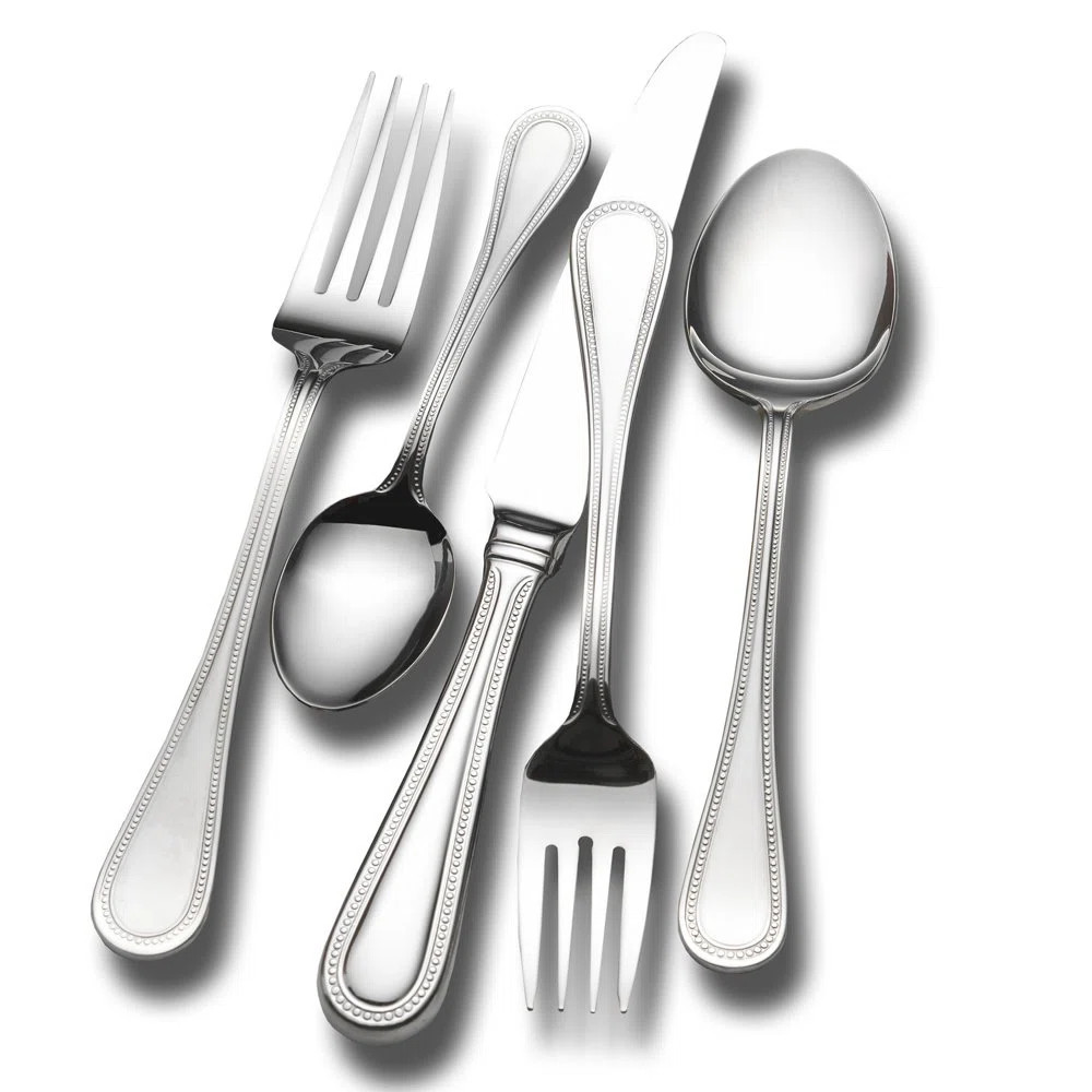Wallace Continental Bead Stainless-Steel 65-Piece Boxed Flatware Set, Service for 12 | Wayfair North America