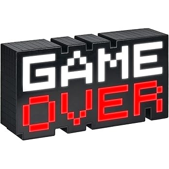 Game Over 8-Bit Pixel Light, Color Changing and Sound Reactive Mood Light | Amazon (US)