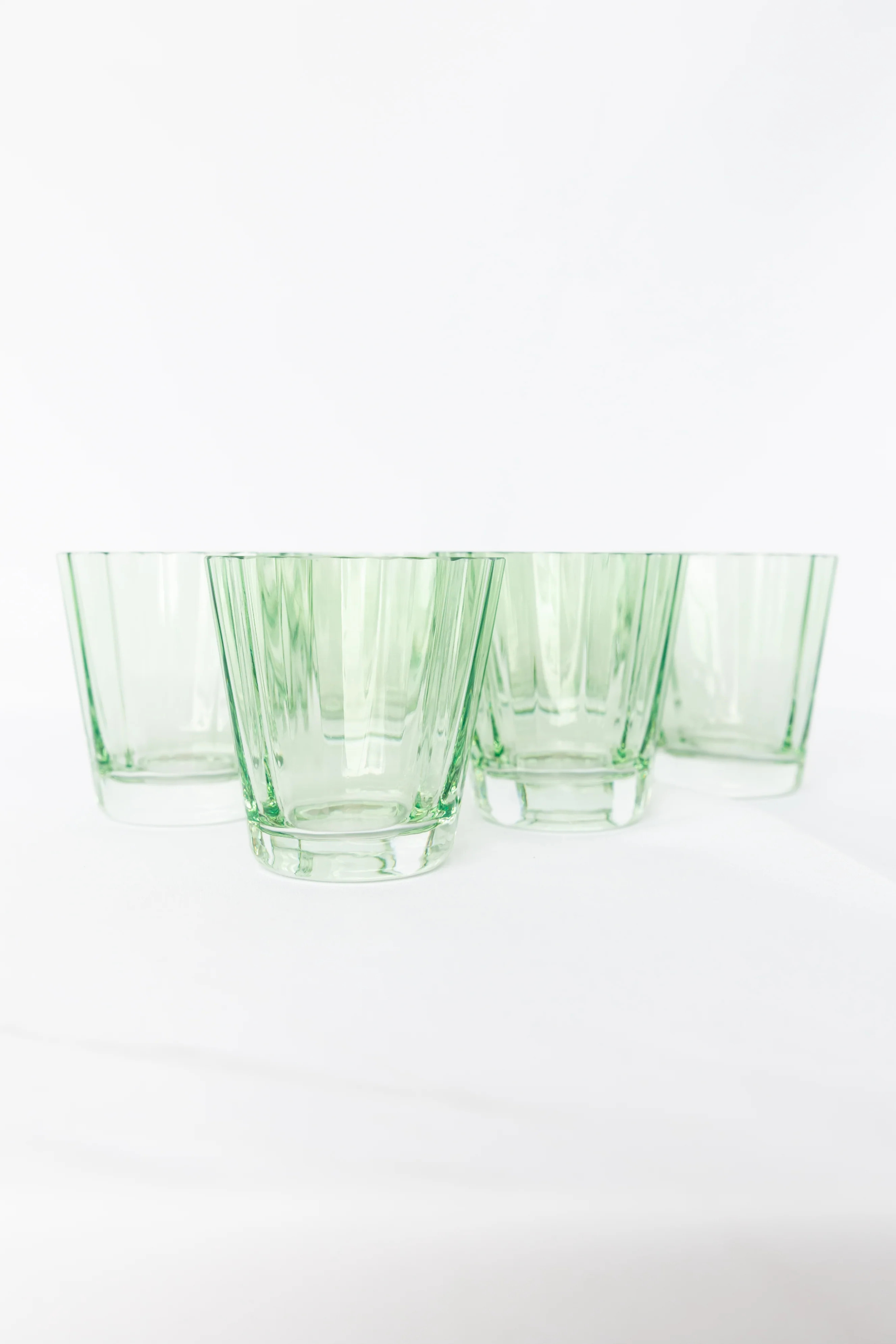 Estelle Colored Sunday Low Balls - Set of 6 {Mint Green} | Estelle Colored Glass