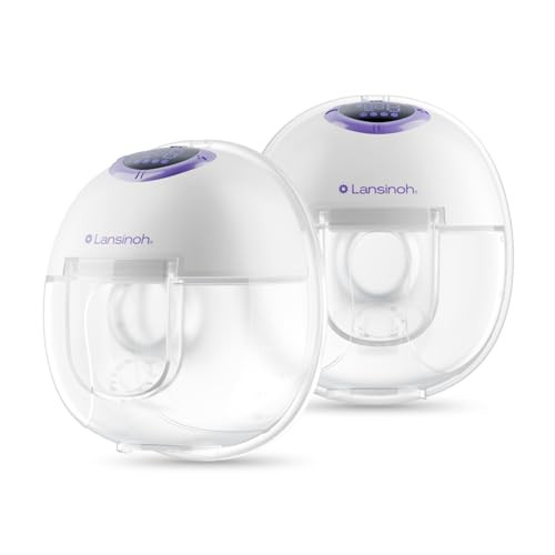 Lansinoh Discreet Duo Wearable Breast Pump, Hands Free Breast Pump, 4 Pumping Modes, 9 Levels Hospital Strength Suction, LED Display, Leak-Resistant Design, 2 Breast Flange Sizes Included: 24mm & 21mm | Amazon (US)