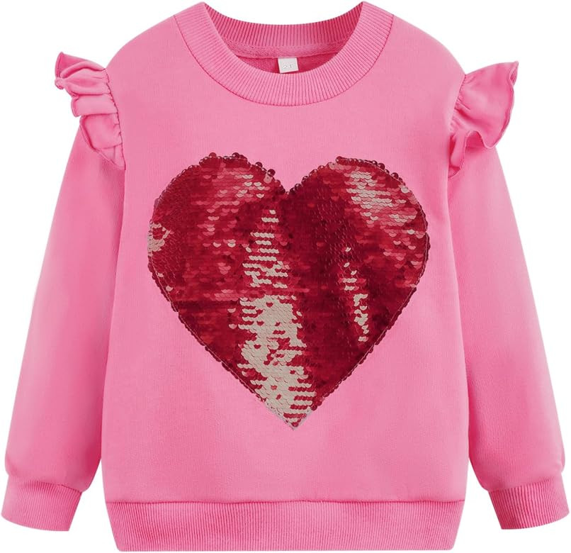 Toddler Baby Girls Sweatshirts Kids Winter Clothes Casual Long Sleeve Shirts Crewneck Pullover Sw... | Amazon (US)