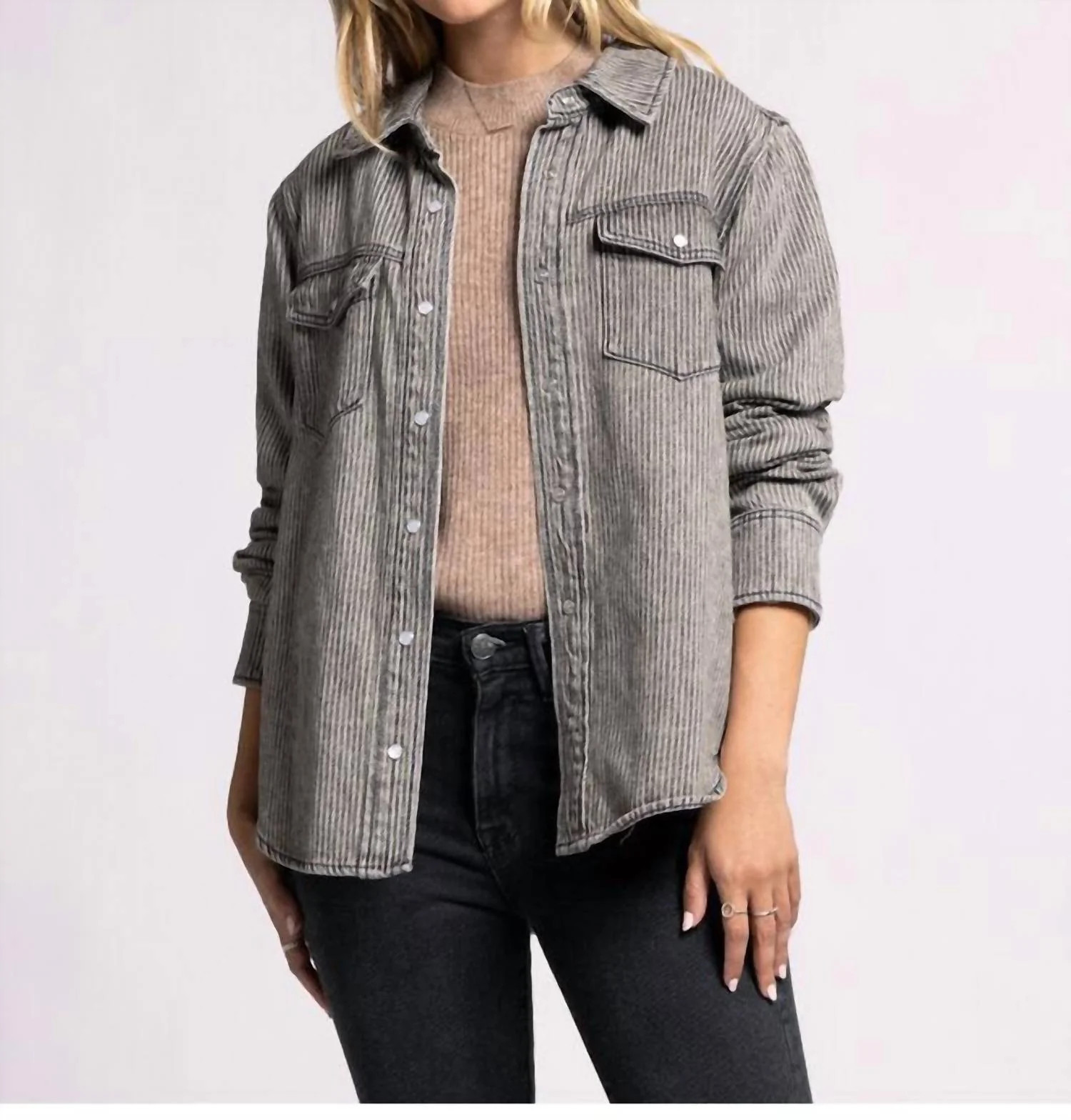 Pippin Jacket In Black Stripe | Shop Simon