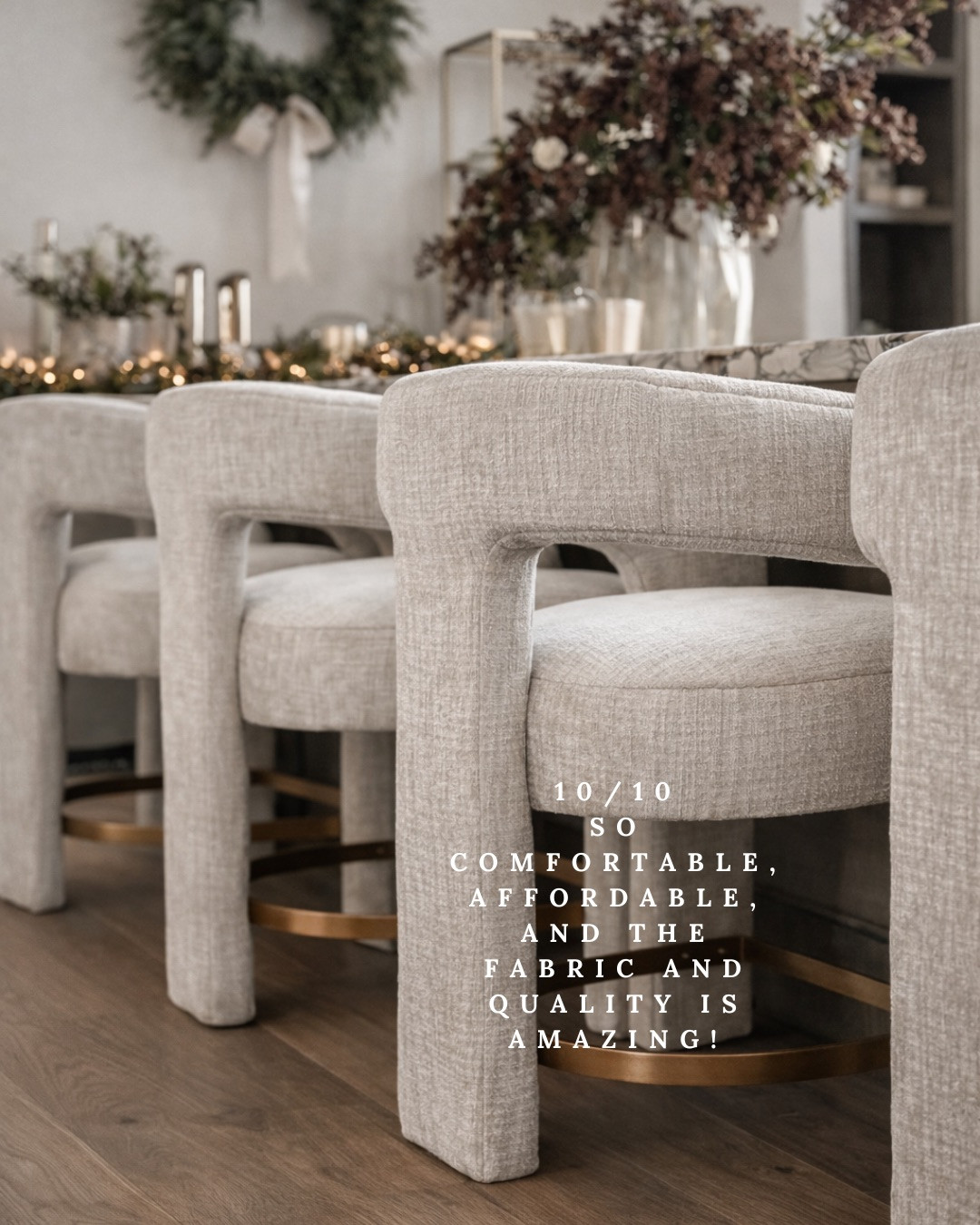 UPHOLSTERED BAR STOOLS — 10/10 FIND! The TEXTURED FABRIC and SCULPTURAL SILHOUETTE feel designer, and they’re unbelievably comfortable. The quality for the price is incredible.

#Amazon #TheHillaryStyle #AmazonHome #BarStools #KitchenInspo #LuxuryForLess #DesignerLookForLess #NeutralHome #HomeRefresh #DiningRoomStyle 

 #LTKU #LTKOver40 #LTKHome