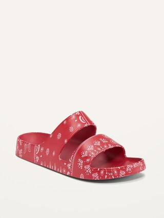 Printed EVA Double-Strap Slide Sandals for Women | Old Navy (US)