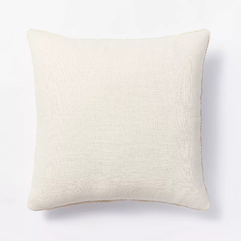 Cotton Velvet with Lace Trim Reversible Throw Pillow - Threshold™ designed with Studio McGee | Target