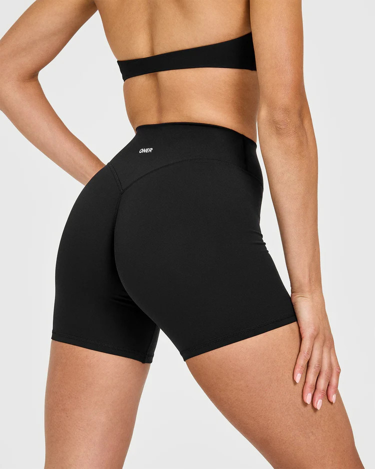 SoftMotion™ High Waisted Shorts 6" 
 Black | Oner Active (UK / US)
