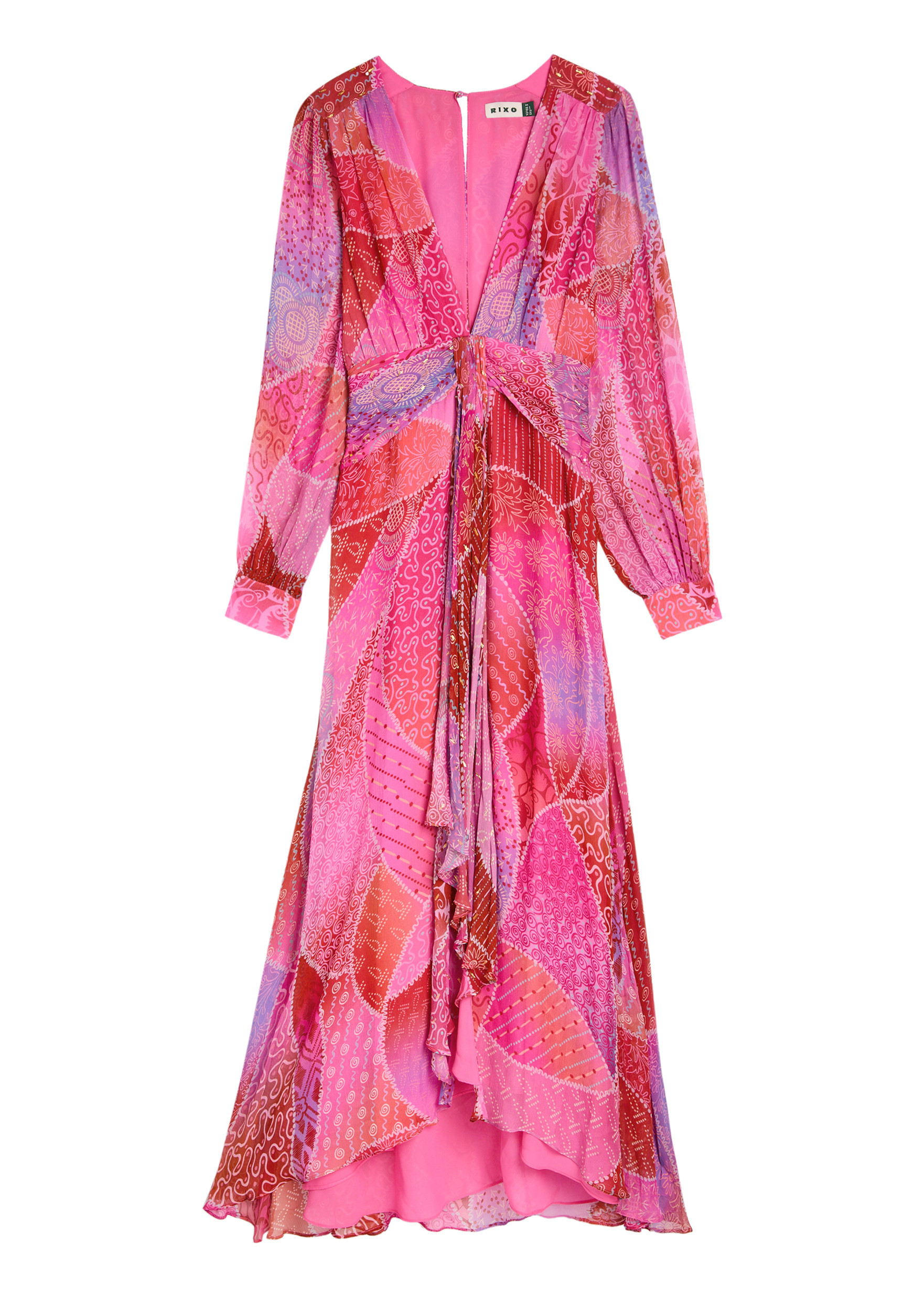 Meera patterned silk-chiffon midi dress | Harvey Nichols