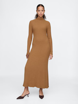 CashSoft Pleated Rib Maxi Sweater Dress | Gap (US)