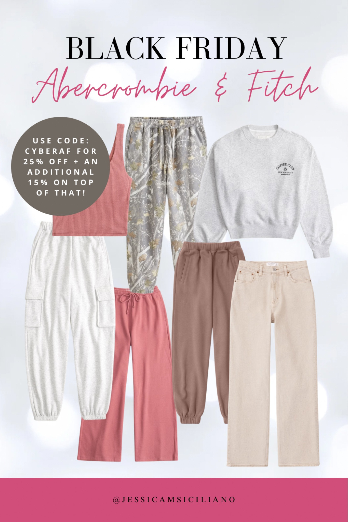 Abercrombie & Fitch Black Friday! 25% off site-wide plus use code CYBERAF at checkout for an additional 15% off!

#LTKCyberWeek #LTKHoliday #LTKGiftGuide