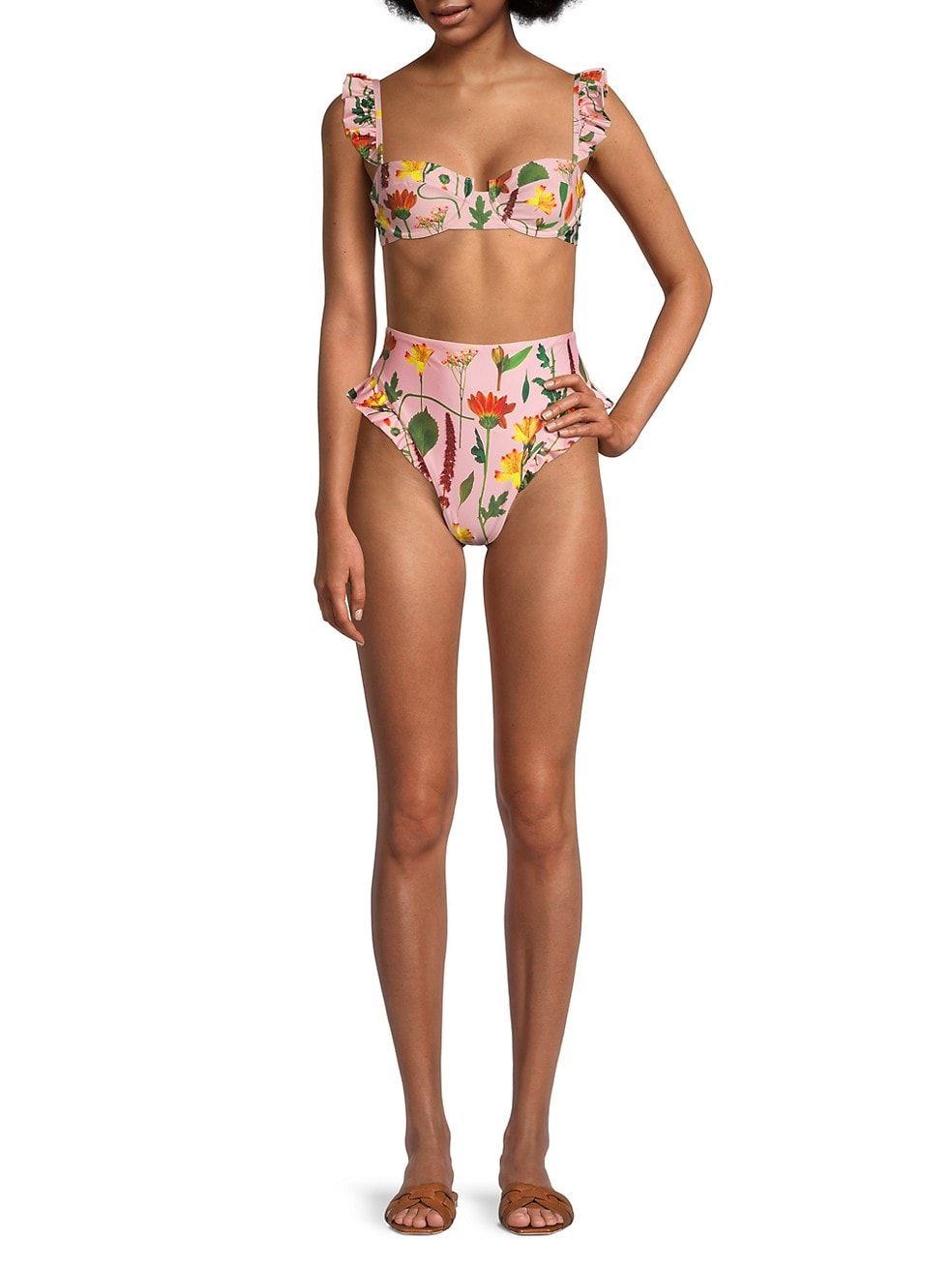 Kiwi Floral Balconette Bikini Top | Saks Fifth Avenue