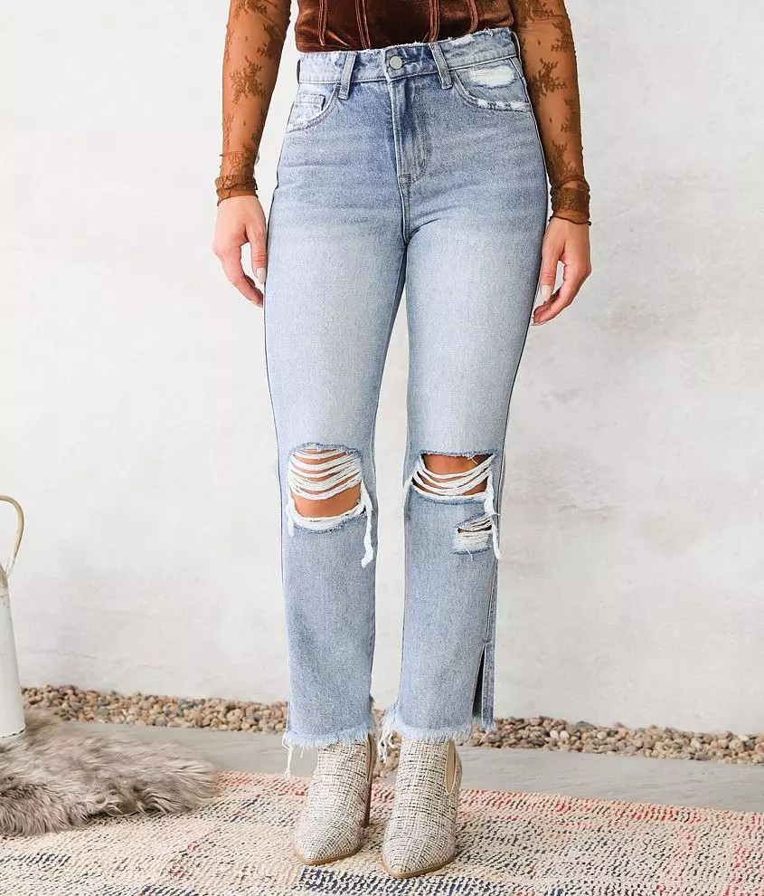Ultra High Rise Straight Jean | Buckle