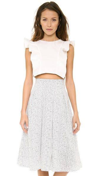 One By Viva Aviva Magnolia Crop Top - White | Shopbop