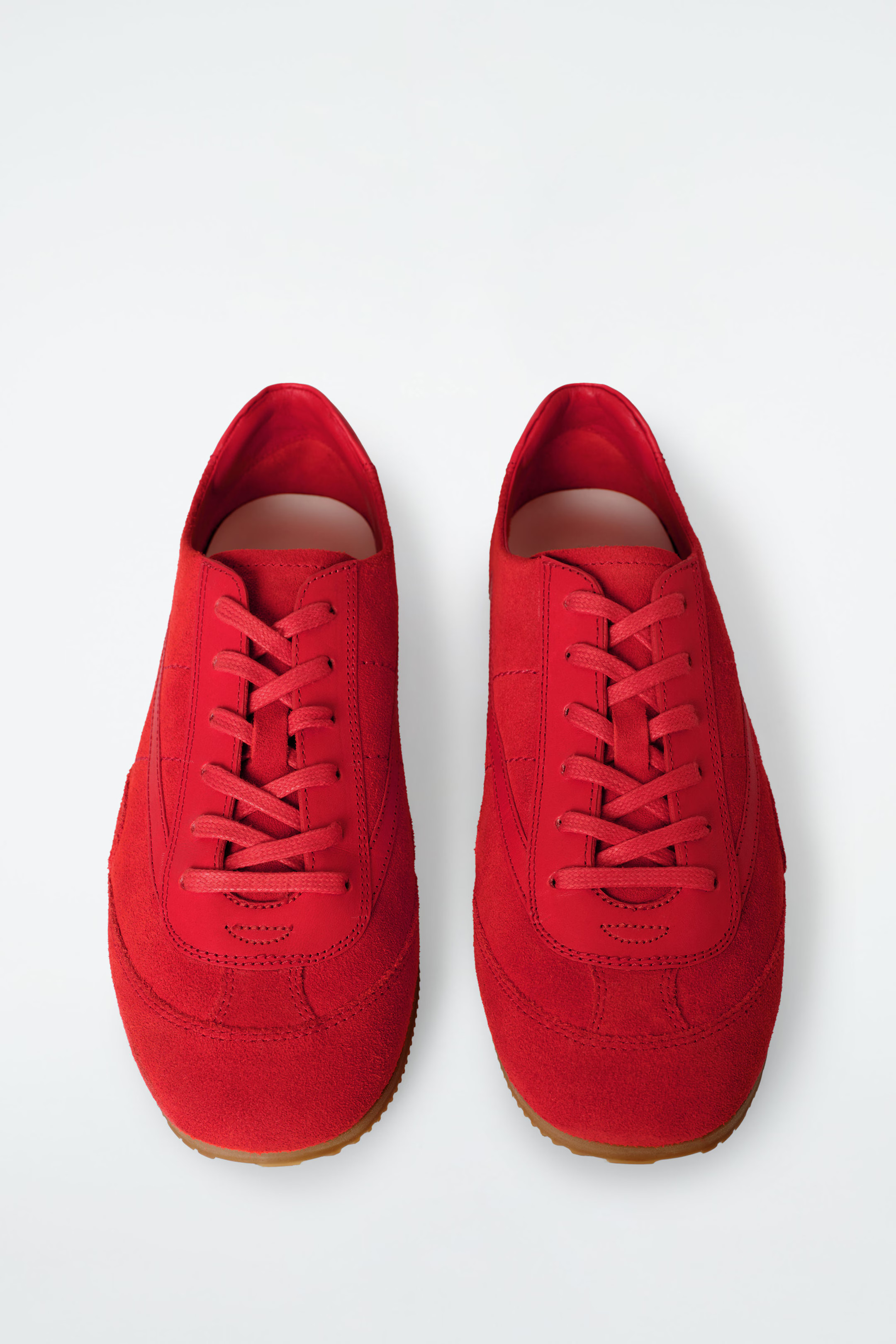 MINIMAL LEATHER TRAINERS - CRIMSON | COS | COS (EU)