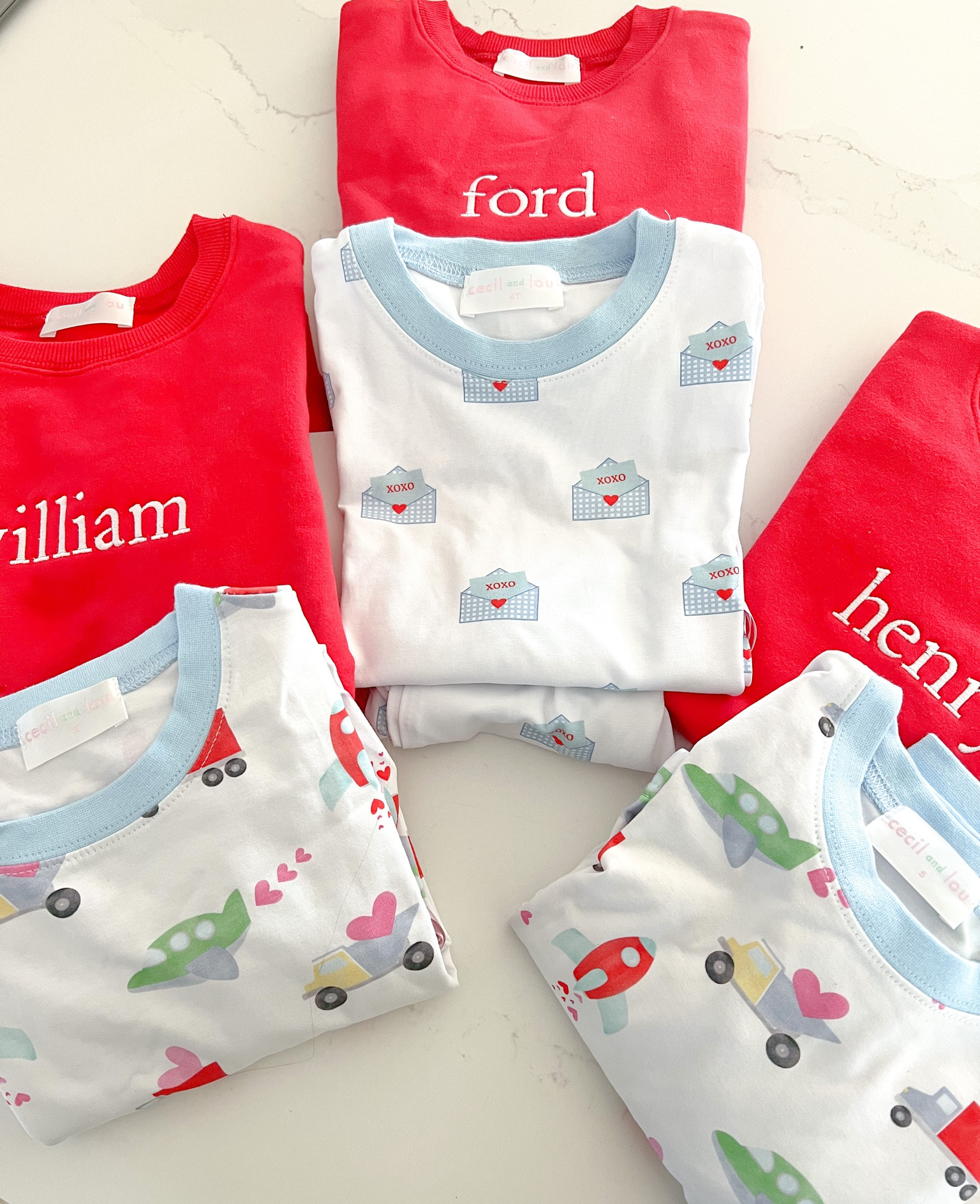 Valentine’s pajamas and sweatshirts for kids ❤️