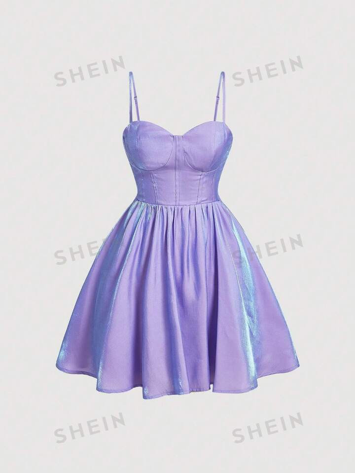 SHEIN MOD Solid Bustier Cami Dress | SHEIN