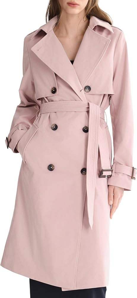 Orolay Women's 3/4 Length Double Breasted Trench Coat Lapel Jacket with Belt | Amazon (US)