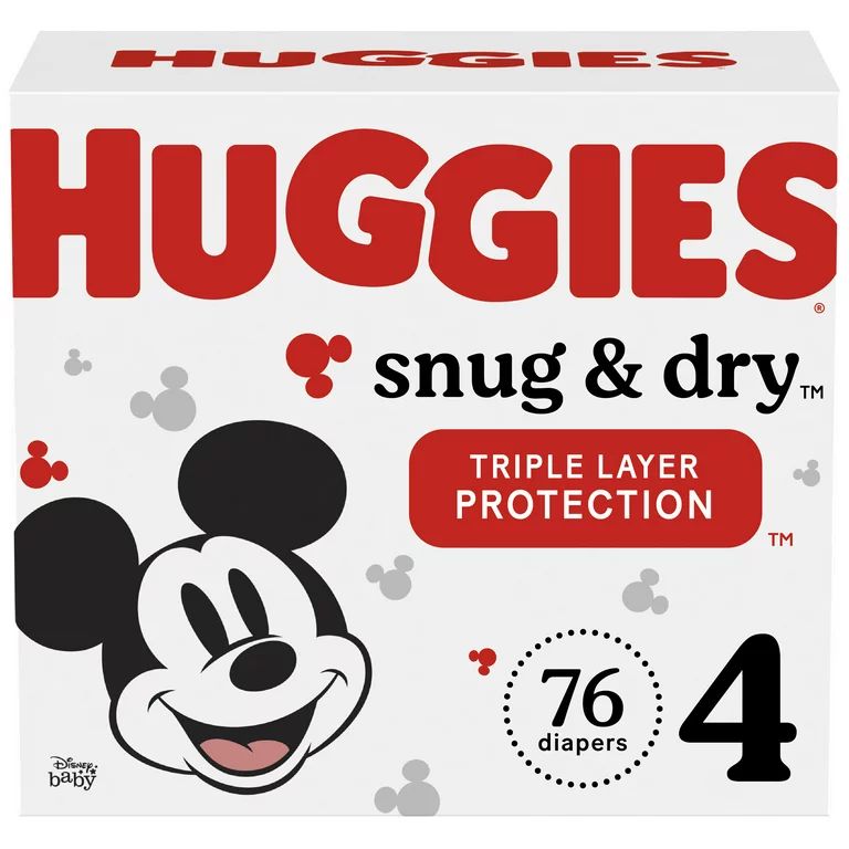 Huggies Snug & Dry Baby Diapers, Size 4, 76 Ct | Walmart (US)