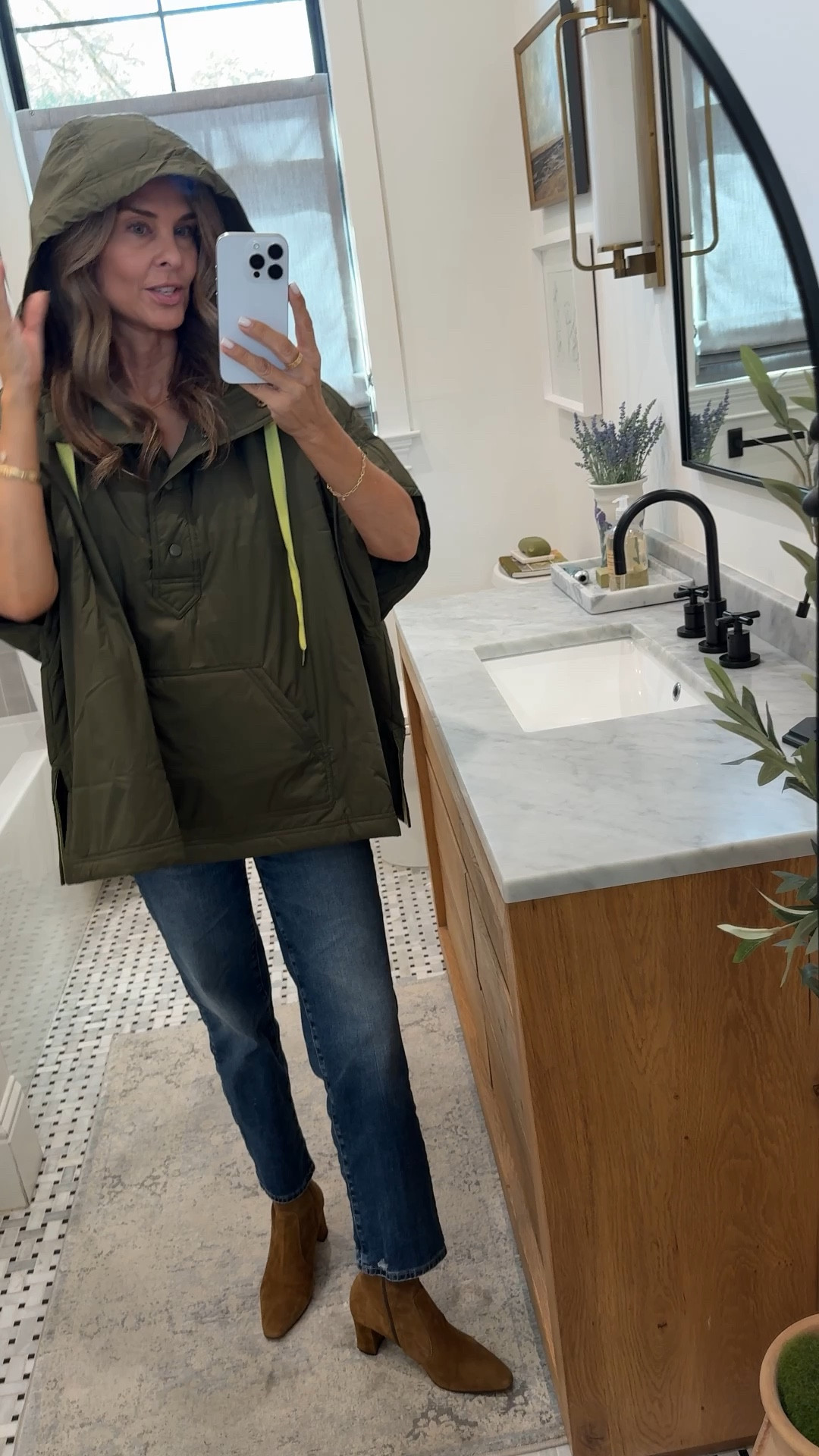 Lightweight puffer rain poncho. DISCOUNT CODE LPXTC15 Other colors available. So cute, perfect for travel and packing. Investment piece for years to come. 

Inez boot discount Tammy15


#LTKTravel #LTKOver40