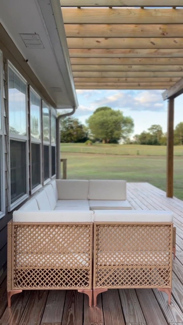 Had this 7-piece outdoor modular sectional for over a year — and still loving it! Amazing price and quality! 

#LTKHome #LTKSaleAlert #LTKSeasonal