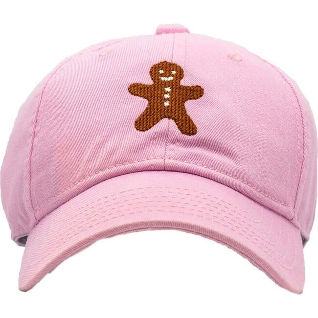 Gingerbread Man Baseball Hat, Light Pink | Maisonette