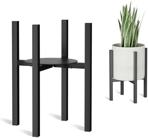 Linpla Adjustable Metal Plant Stand Indoor Outdoor - Fits 8 to 12 Inches Pots - Mid Century Moder... | Amazon (US)