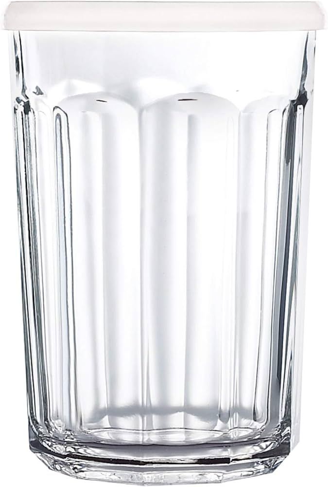 Luminarc Arc International Working Glass Storage Jar/Cooler with White Lid, 21-Ounce, Set of 4 | Amazon (US)