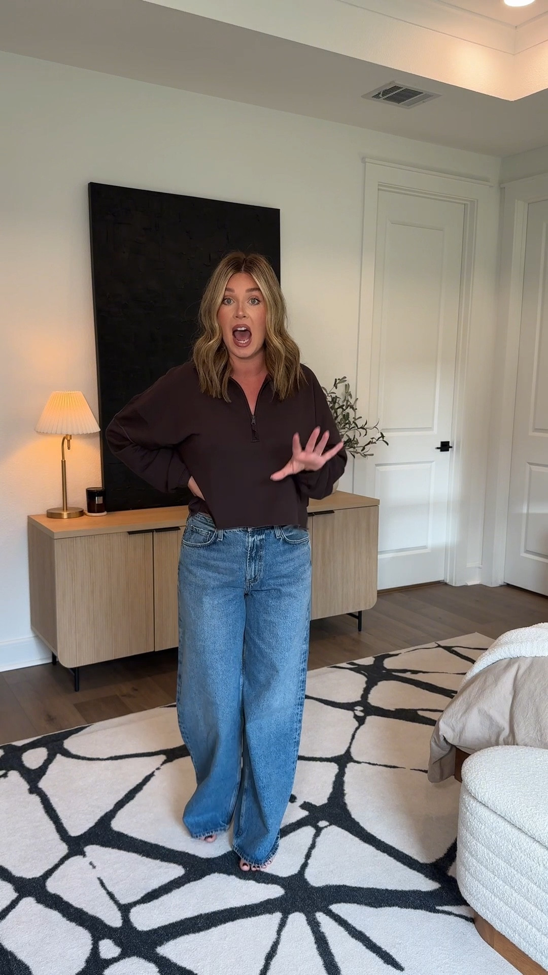 Resharing this for more details on my absolute favorite Agolde jeans. I believe I was around 155lbs when I took this video and I’m now 150. Definitely size down because these run big. Wearing a 28

#LTKootd