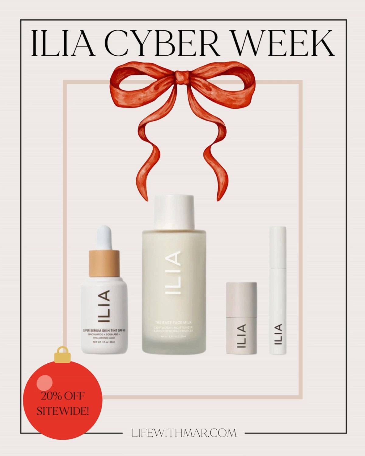 Clean beauty favorites! Ilia Cyber Week, Cyber Monday sale, 20% off sitewide + free gift! These are great gift ideas, stocking stuffer, gifts for her, beauty gift,  

 #LTKCyberWeek #LTKGiftGuide #LTKBeauty