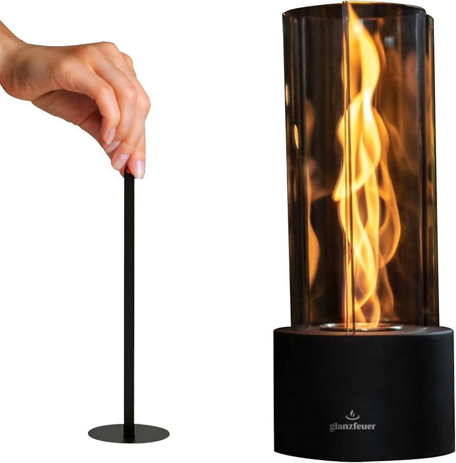 Tornado Tabletop Fireplace for Indoor and Outdoor Use – Premium Ethanol Fire Pit with Clear Gla... | Amazon (US)