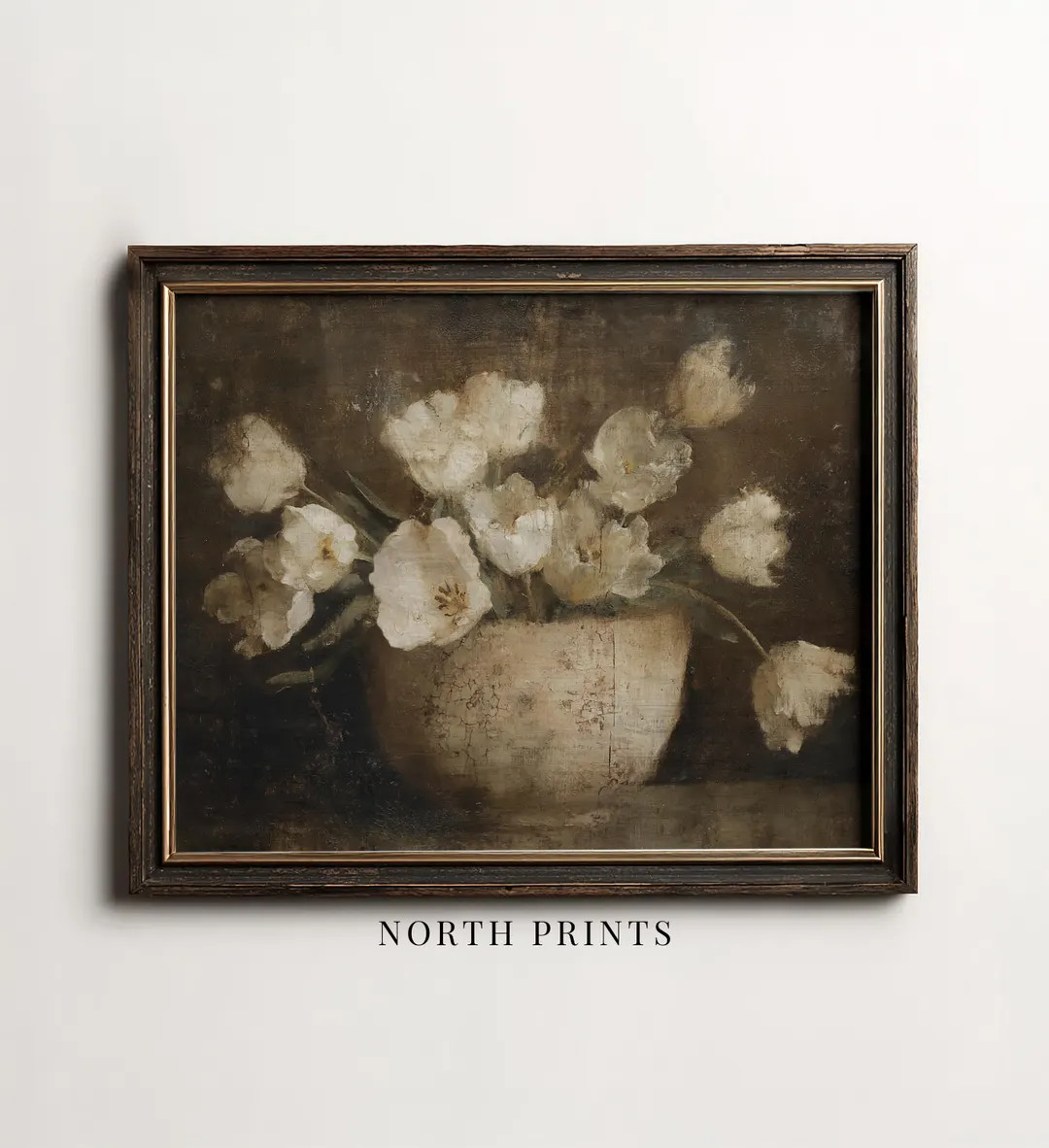 Dark Floral Still Life Painting, Moody Tulip PRINTABLE Digital Art Download North Prints 12-188 -... | Etsy (Global)