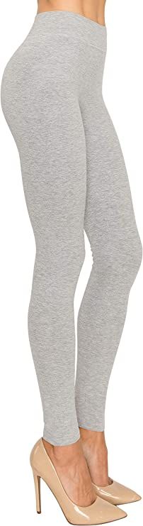 EttelLut Cotton Spandex Basic Leggings Pants-Jersey Full/Capri Regular/Plus Size | Amazon (US)